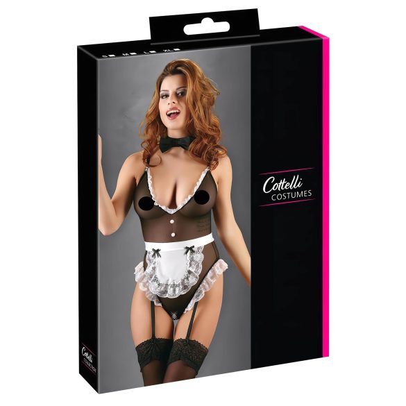 Cottelli - Fræk stuepige body - M