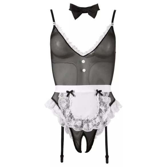 Cottelli - sexet stuepige body - sort lingeri - L