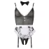 Cottelli - sexet stuepige body - sort lingeri - L