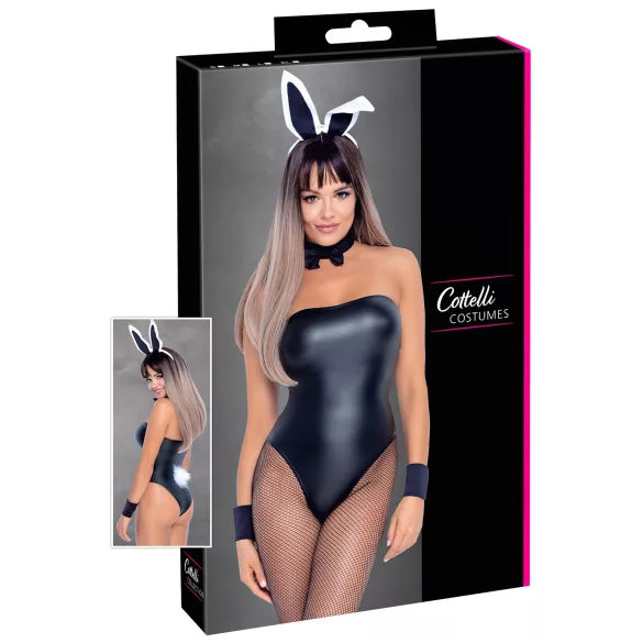 Cottelli Bunny - bunny kostume - blankt sexet outfit - 5 dele - XL