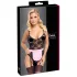 Cottelli - gennemsigtig stuepige kostume - sort/pink - L