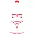 Cottelli - åben sygeplejerske kostumesæt (hvid-rød)