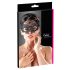 Cottelli - Sort blondermaske med broderi (sort)