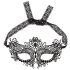 Cottelli - Sort blondermaske med broderi (sort)