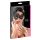 Cottelli - Sort asymmetrisk maske med broderi (sort)