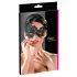 Cottelli - Sort asymmetrisk maske med broderi (sort)