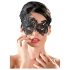 Cottelli - Sort asymmetrisk maske med broderi (sort)
