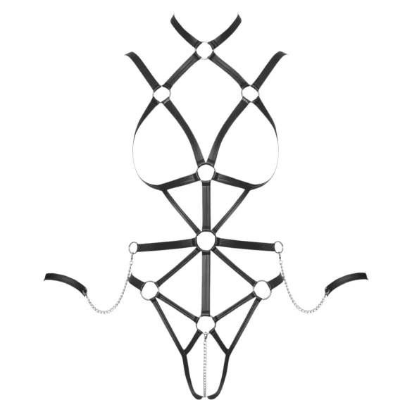 Bad Kitty - kropssele-body med stropper (sort)