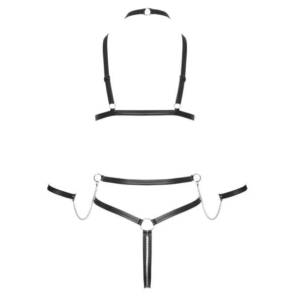 Bad Kitty - kropssele-body med stropper (sort) - XL