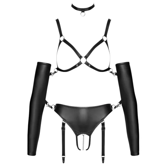 Bad Kitty - bondage kropssele sæt - sort - M