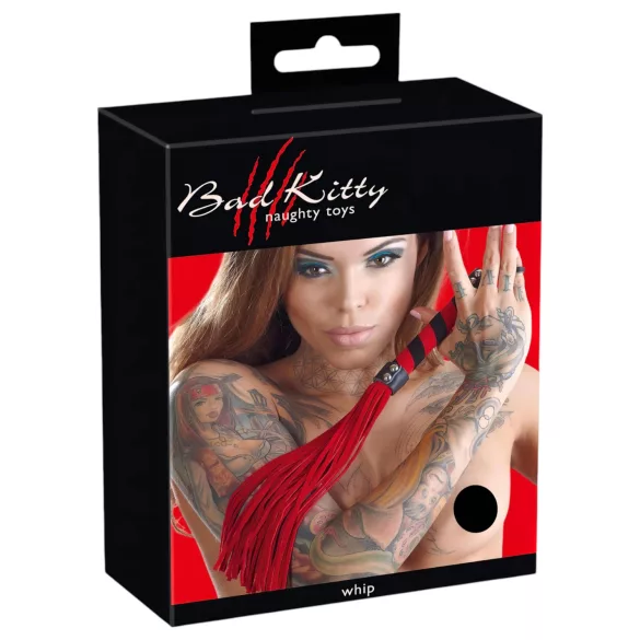 Bad Kitty - pisk - velouroverflade - rød