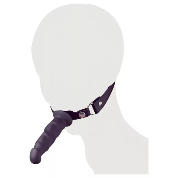 Fetish - mundspreder med dildo - sort