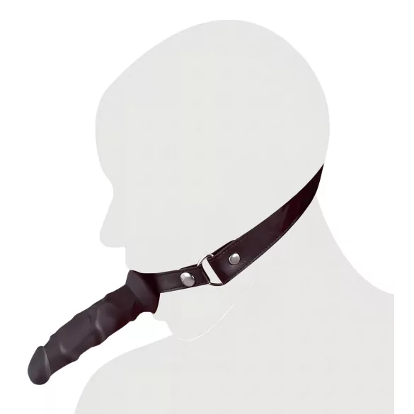 Fetish - mundspreder med dildo - sort