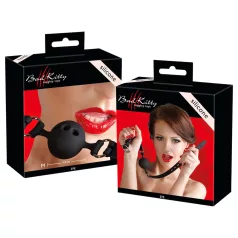 Bad Kitty - silikone gagball - mellem - sort