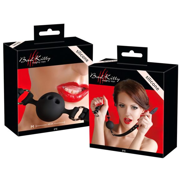 Bad Kitty - silikone gag, medium (sort)