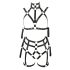 Bad Kitty - Bondage-harness & BH sæt (sort)