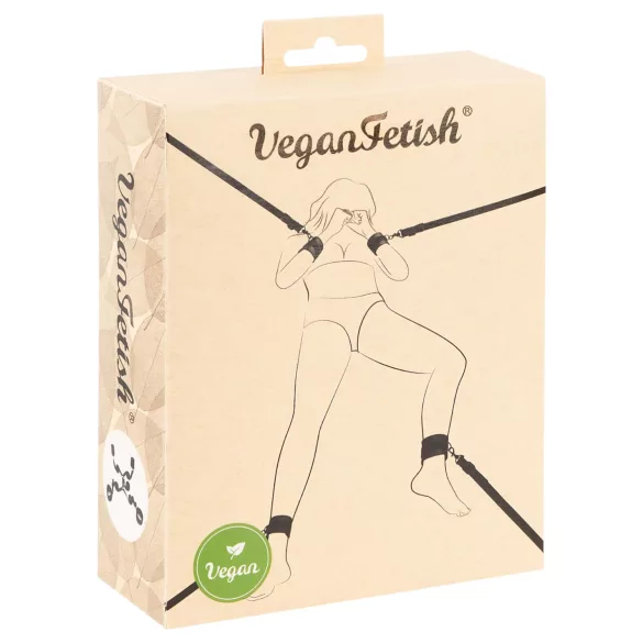 Vegan Fetish - bondage sæt til seng - sort