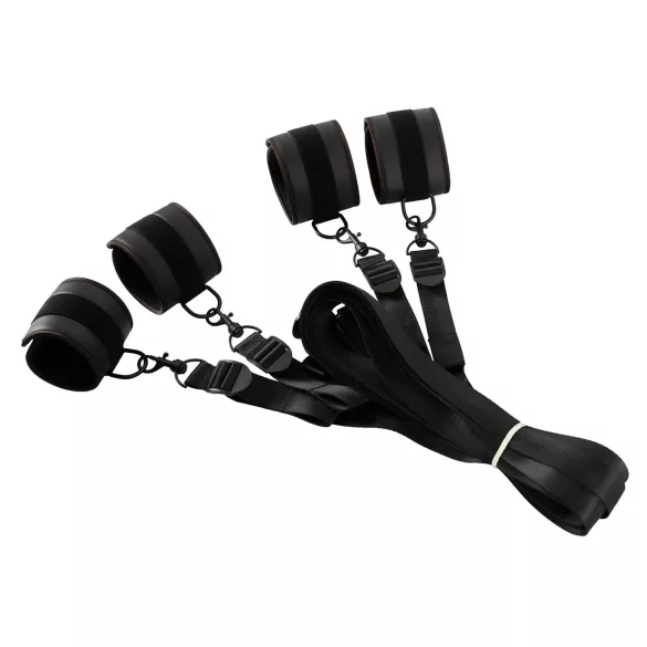 Vegan Fetish - bondage sæt til seng - sort
