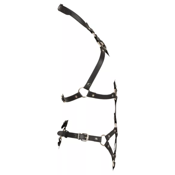 Bad Kitty - åben bh-body med stropper (sort) - S-L