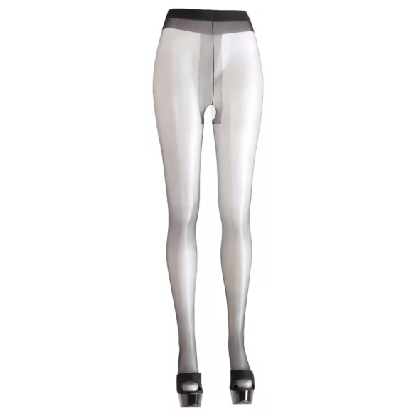 Cottelli - sexet strømpebukser - satin look - sort - M