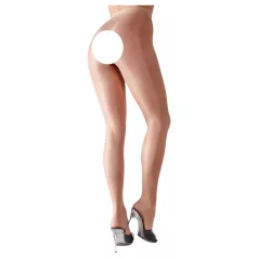 Cottelli - sexede strømper med silkeglins (natur) - XL