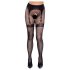 Cottelli Legwear - selvsiddende åbne strømper - sort (S-L)
