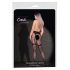 Cottelli Legwear - selvsiddende åbne strømper - sort (S-L)