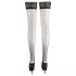 Cottelli - selvsiddende strømper - satinlook - sort - 4/L