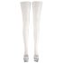 Cottelli - Satin Stay-ups (hvid) - 2/M