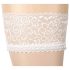 Cottelli - Satin Stay-ups (hvid) - 2/M