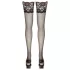 Cottelli - selvsiddende strømper - blomstret blonde - sort - 4