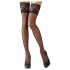 Cottelli - blomstrede lace thigh highs (sort) - 5