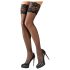 Cottelli - blomstrede lace thigh highs (sort) - 5