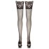 Cottelli - blomstrede lace thigh highs (sort) - 5