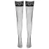 Cottelli - netstrømper med bred blondekant - sort - 3