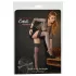 Cottelli - netstrømper med bred blondekant - sort - 8