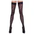Cottelli Legwear - selvsiddende strømper - leopardmønster - sort - 4