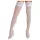 Cottelli - selvsiddende strømper - blonde, blomstermønster - hvid - 3/M-L