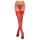 Cottelli - Blondeblomstrede Stay-Ups (Rød) - 4/L
