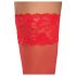 Cottelli - Blondeblomstrede Stay-Ups (Rød) - 4/L