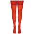 Cottelli - Blondeblomstrede Stay-Ups (Rød) - 4/L