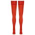 Cottelli - Blondeblomstrede Stay-Ups (Rød) - 4/L