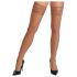 Cottelli - blonde, blomstrede stay-ups (natur)