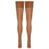 Cottelli - blonde, blomstrede stay-ups (natur)