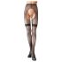 Cottelli - Sort blonde netstrømper (sort) - M/L