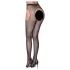Cottelli Legwear - åbne, skinnende, sorte strømper (S-L)
