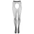 Cottelli Legwear - åbne, skinnende, sorte strømper (S-L)