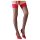 Cottelli - røde blonderstrømper (sort) - 8