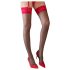 Cottelli - røde blonderstrømper (sort) - 8