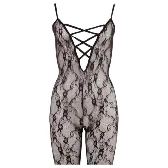 NO:XQSE - catsuit med blonde - sort - L/XL